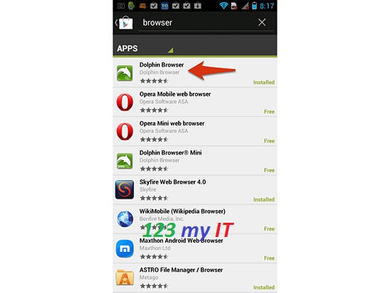 Android Browser Search on Google Play 