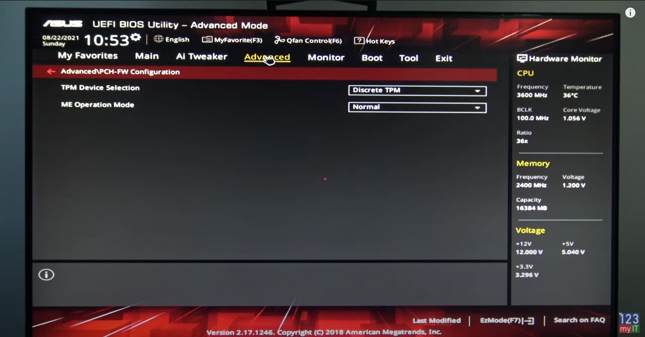 TPM 2.0 Error ASUS