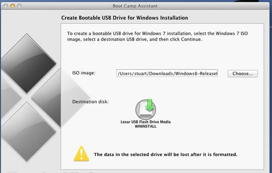 Bootcamp assistant create bootable usb drive