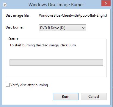 Burn iso files