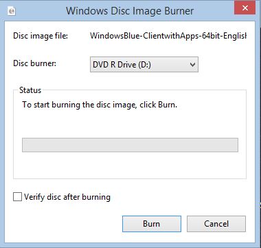 Burn iso files