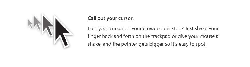 Download OS X El Capitan - Call out your cursor