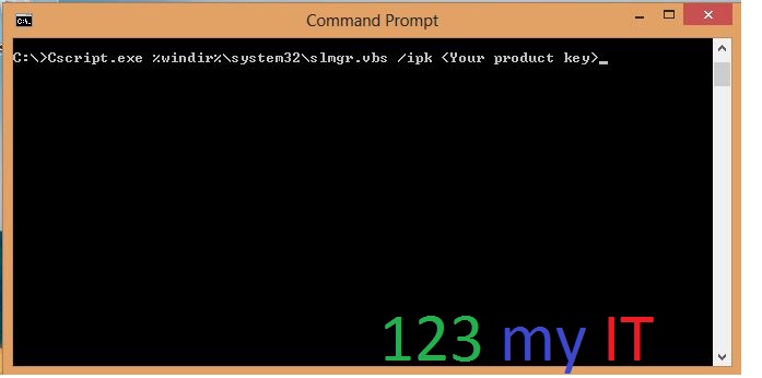 Windows 8 Activation with Command Prompt