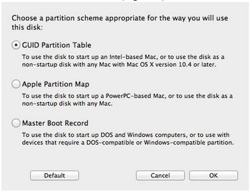 Disc Utility - GUID Partition Table