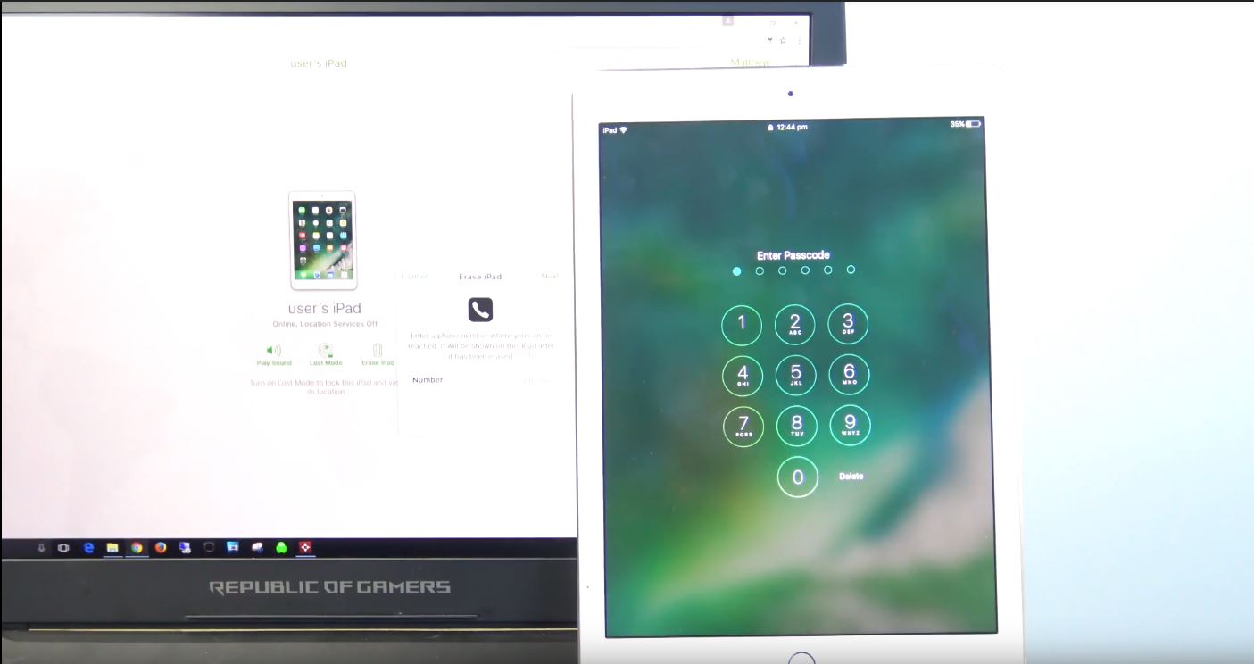 Erase Passcode iCloud