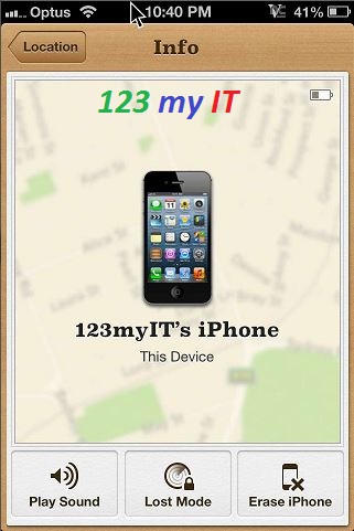 Find My iPhone Options