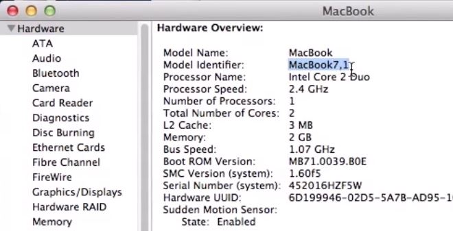 Hardware Overview Mac