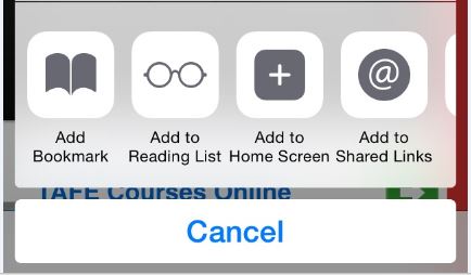 Add Bookmarks in IOS 8