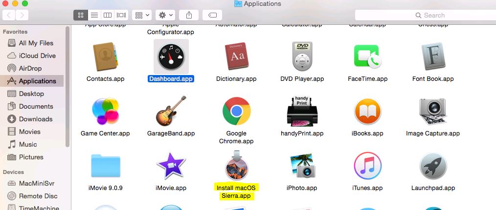 macOS Sierra app