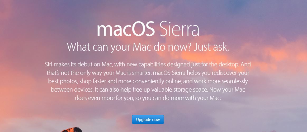 Download macOS Sierra
