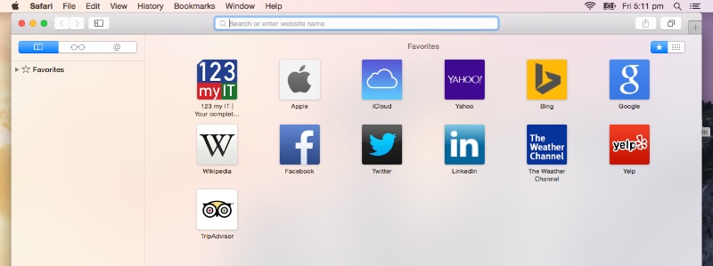 Mac OS Bookmarks Page