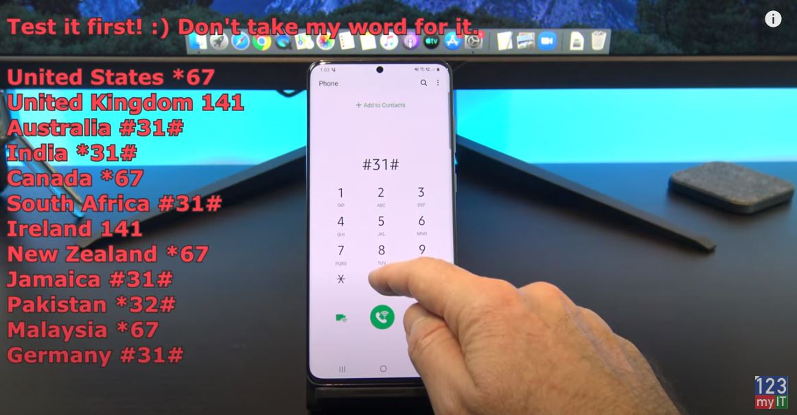 Private number on Android