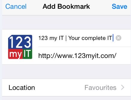 Save iOS Bookmark