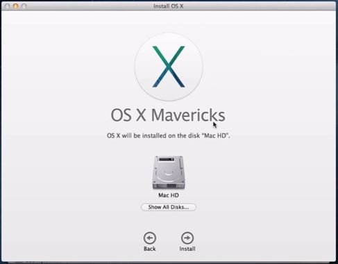 Upgrade OS X Mountain Lion to Mavericks