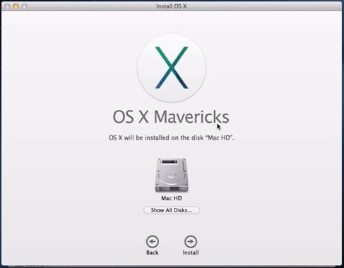 Upgrade OS X Mountain Lion to Mavericks