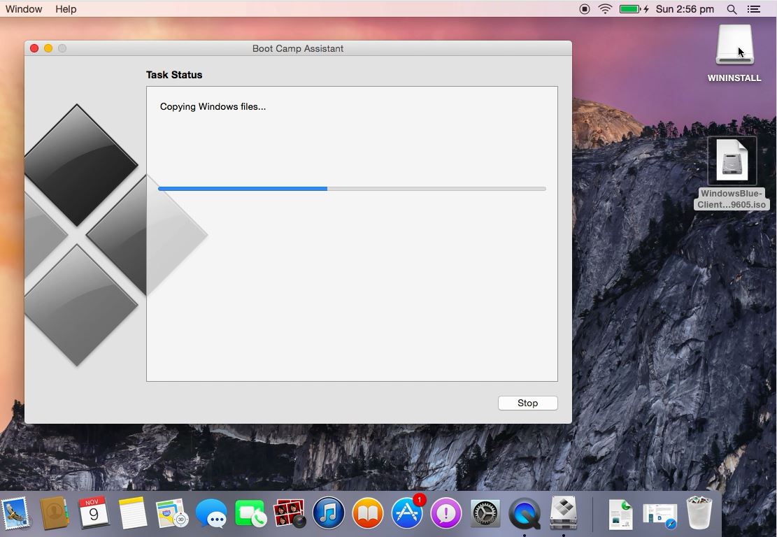 Bootable Windows 8.1 USB on a Mac running OSX Yosemite