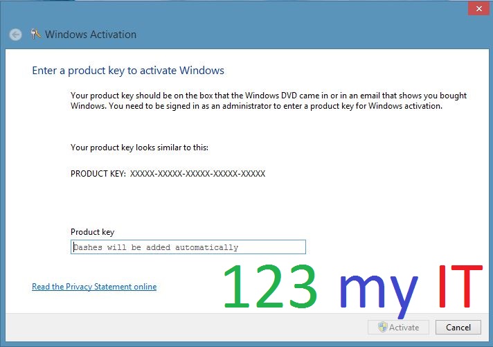 Windows 8 Activation