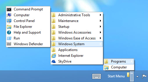 Win8 Start menu