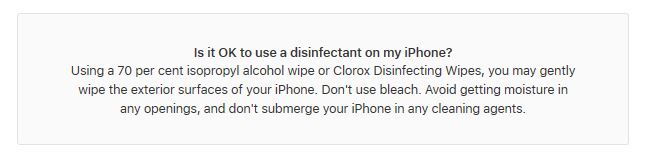 Disinfect your iPhone